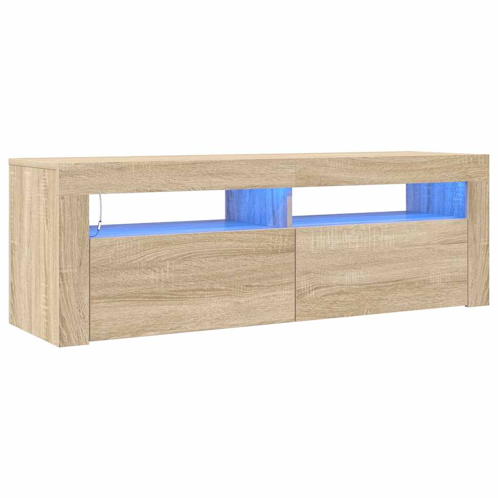 Mobile Porta TV con Luci LED Rovere Sonoma 120x35x40 cm cod mxl 6103