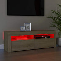 Mobile Porta TV con Luci LED Rovere Sonoma 120x35x40 cm cod mxl 6103