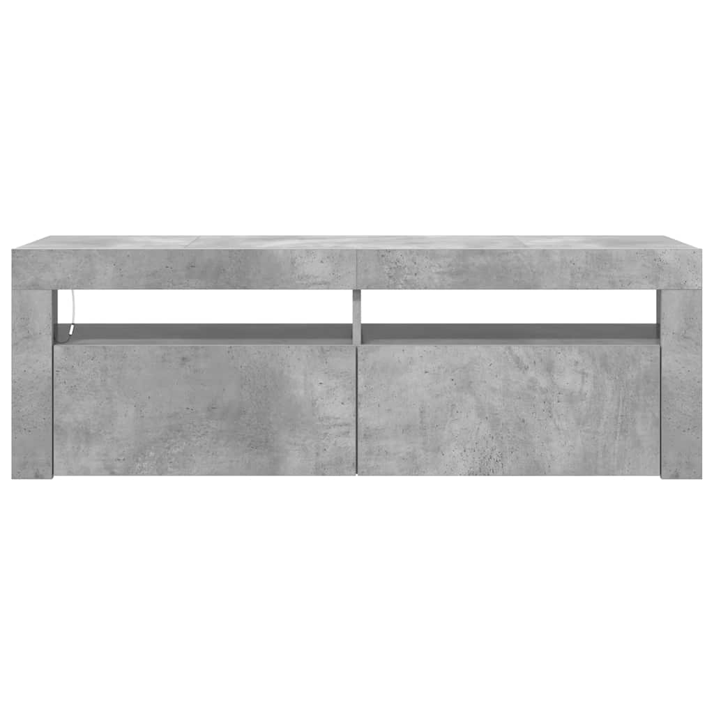 Mobile Porta TV con Luci LED Grigio Cemento 120x35x40 cm 804314