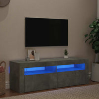 Mobile Porta TV con Luci LED Grigio Cemento 120x35x40 cm cod mxl 34045