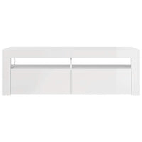 Mobile Porta TV con Luci LED Bianco Lucido 120x35x40 cm cod mxl 54481