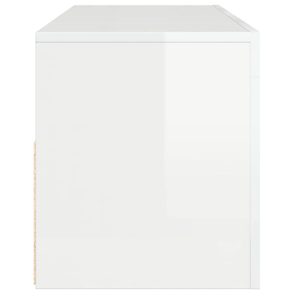 Mobile Porta TV con Luci LED Bianco Lucido 120x35x40 cm cod mxl 54481