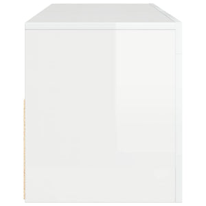 Mobile Porta TV con Luci LED Bianco Lucido 120x35x40 cm cod mxl 54481