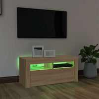 Mobile Porta TV con Luci LED Rovere Sonoma 90x35x40 cm cod mxl 13609