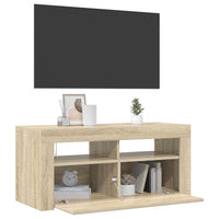 Mobile Porta TV con Luci LED Rovere Sonoma 90x35x40 cm cod mxl 13609