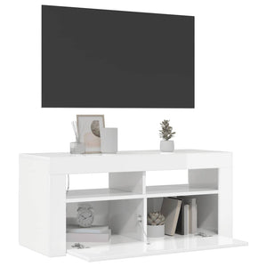Mobile Porta TV con Luci LED Bianco Lucido 90x35x40 cm cod mxl 52906
