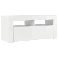 Mobile Porta TV con Luci LED Bianco Lucido 90x35x40 cm cod mxl 52906