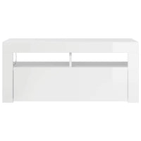 Mobile Porta TV con Luci LED Bianco Lucido 90x35x40 cm cod mxl 52906