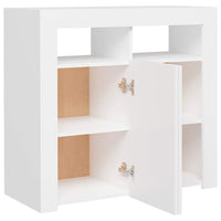 Credenza con Luci LED Bianca 80x35x75 cm 804328