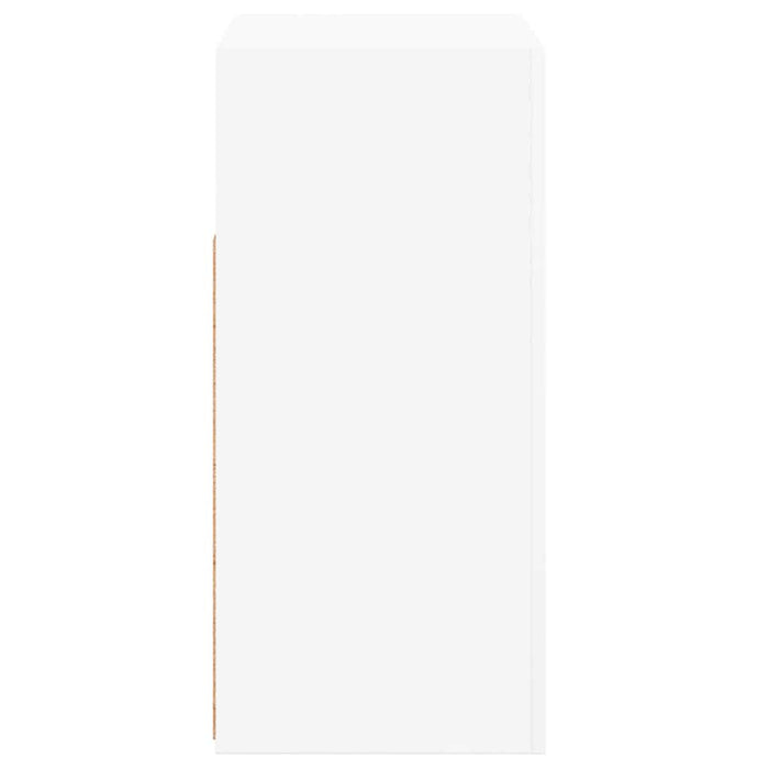 Credenza con Luci a LED Bianca 80x35x75 cm