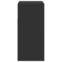 Credenza con Luci LED Nera 80x35x75 cm