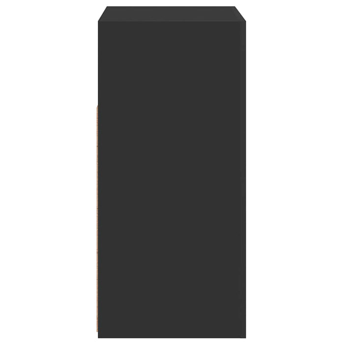 Credenza con Luci LED Nera 80x35x75 cm