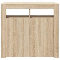 Credenza con Luci LED Rovere Sonoma 80x35x75 cm cod mxl 48247