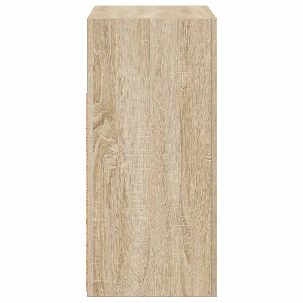 Credenza con Luci LED Rovere Sonoma 80x35x75 cm cod mxl 48247