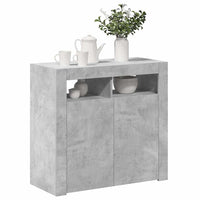Credenza con Luci LED Grigio Cemento 80x35x75 cm cod mxl 14136
