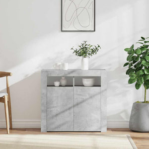 Credenza con Luci LED Grigio Cemento 80x35x75 cm cod mxl 14136