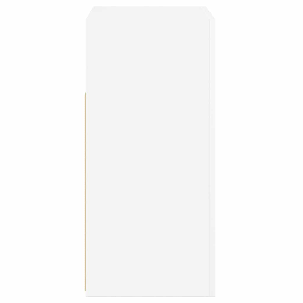 Credenza con Luci a LED Bianco Lucido 80x35x75 cm 804334