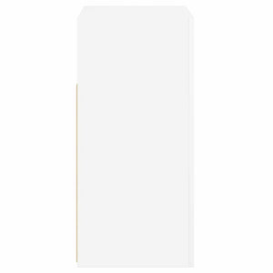 Credenza con Luci a LED Bianco Lucido 80x35x75 cm 804334