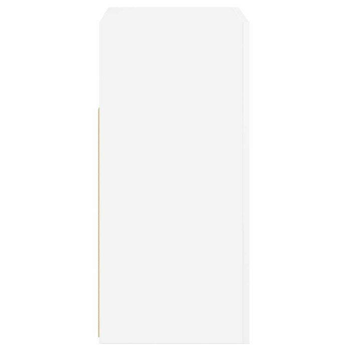 Credenza con Luci a LED Bianco Lucido 80x35x75 cm 804334