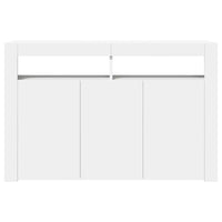 Credenza con Luci LED Bianca 115,5x30x75 cm 804337