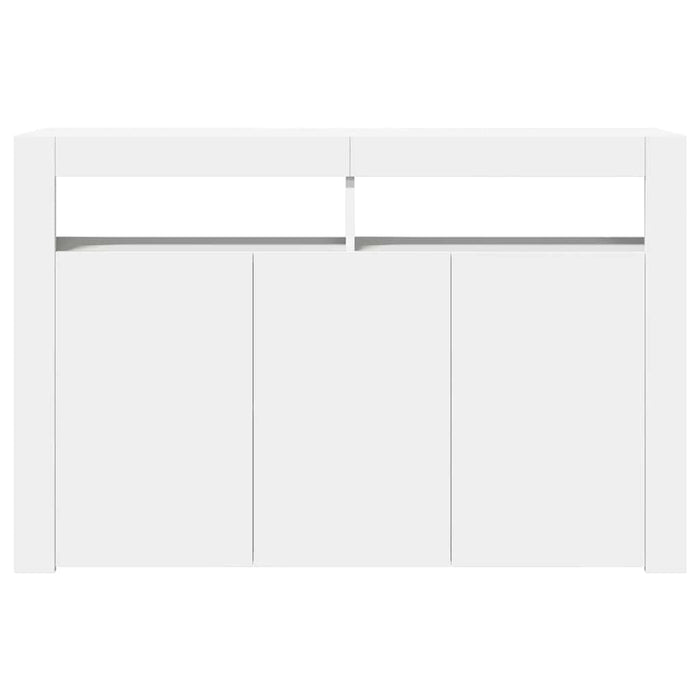 Credenza con Luci LED Bianca 115,5x30x75 cm 804337