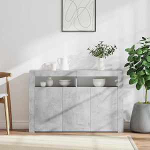 Credenza con Luci LED Grigio Cemento 115,5x30x75 cm cod mxl 13611