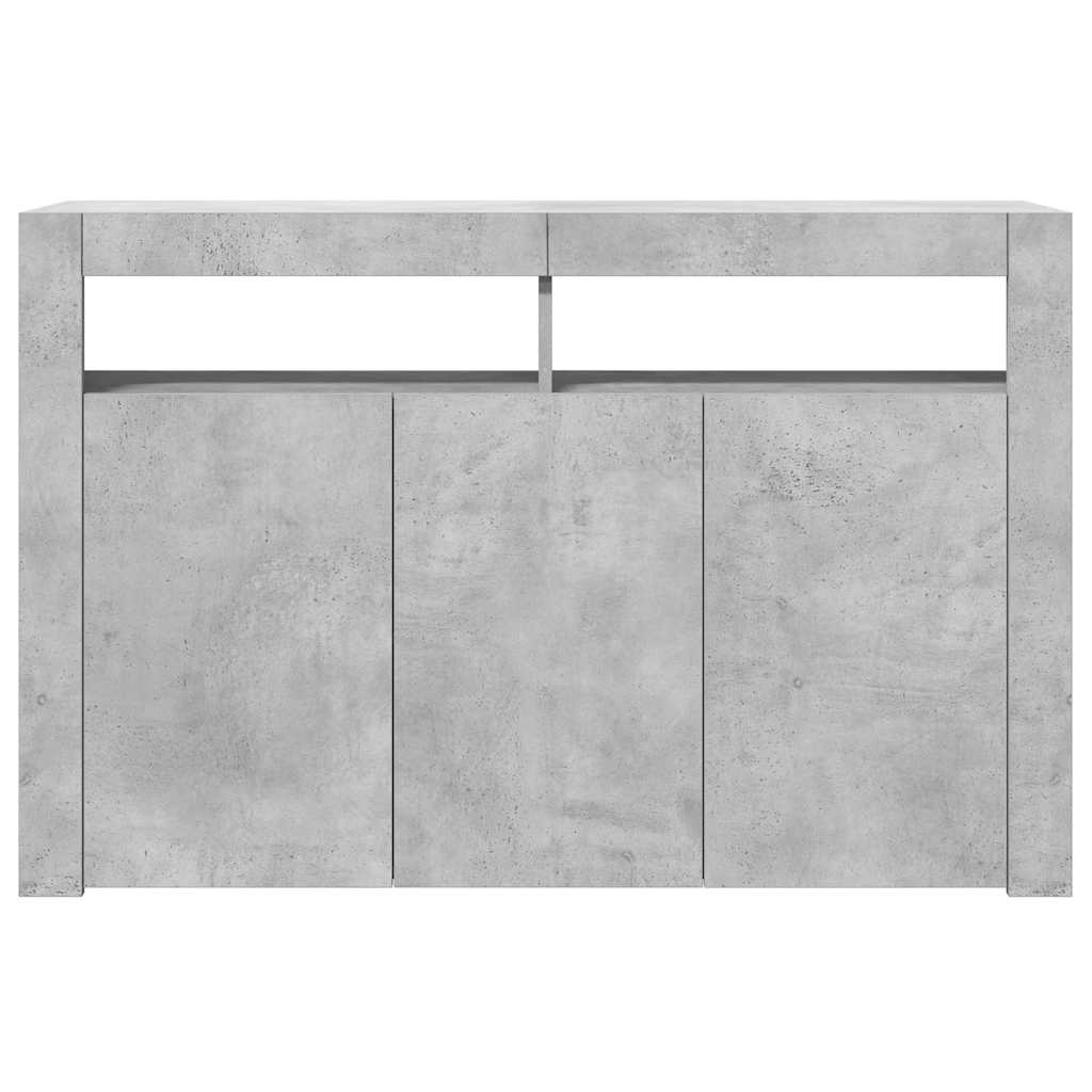 Credenza con Luci LED Grigio Cemento 115,5x30x75 cm cod mxl 13611