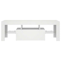 Mobile Porta TV con Luci LED Bianco 120x35x40 cm 804346