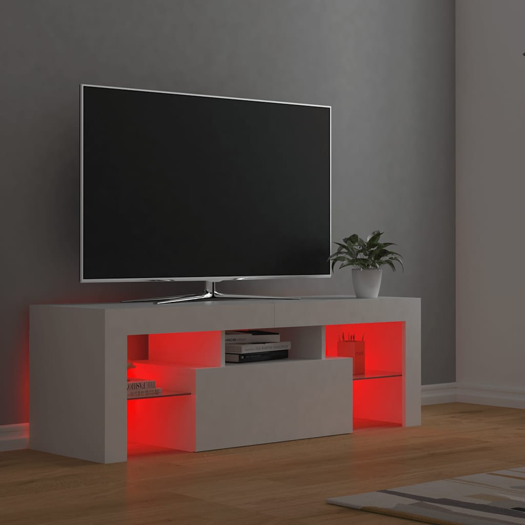 Mobile Porta TV con Luci LED Bianco 120x35x40 cm cod mxl 34040