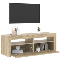 Mobile Porta TV con Luci LED Rovere Sonoma 120x35x40 cm 804358