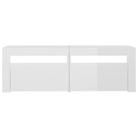 Mobile Porta TV con Luci LED Bianco Lucido 120x35x40 cm cod mxl 53320