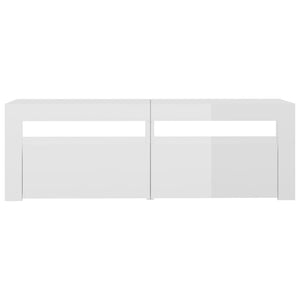 Mobile Porta TV con Luci LED Bianco Lucido 120x35x40 cm cod mxl 53320