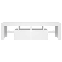 Mobile Porta TV con Luci LED Bianco 140x36,5x40 cm