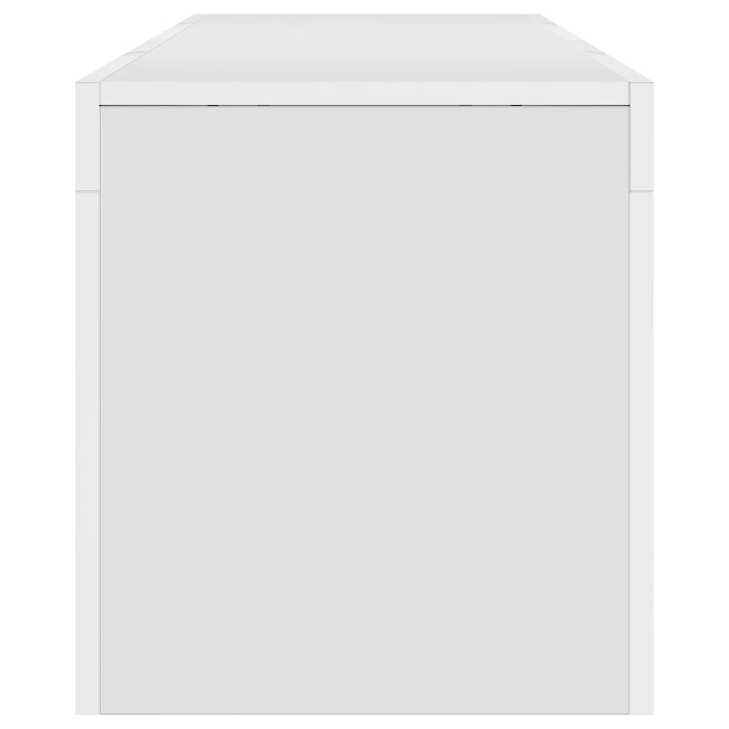 Mobile Porta TV con Luci LED Bianco 140x36,5x40 cm