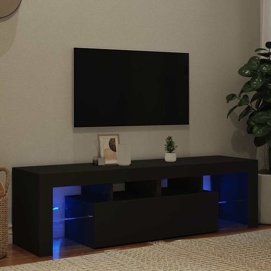 Mobile Porta TV con Luci LED Nero 140x36,5x40 cm 804365