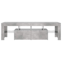 Mobile Porta TV con Luci LED Grigio Cemento 140x36,5x40 cm cod mxl 14209