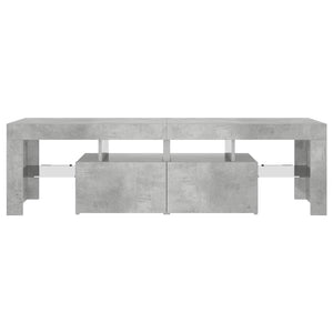 Mobile Porta TV con Luci LED Grigio Cemento 140x36,5x40 cm cod mxl 14209