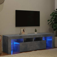 Mobile Porta TV con Luci LED Grigio Cemento 140x36,5x40 cm cod mxl 14209