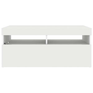 Mobile Porta TV con Luci LED Bianco 90x35x40 cm 804382