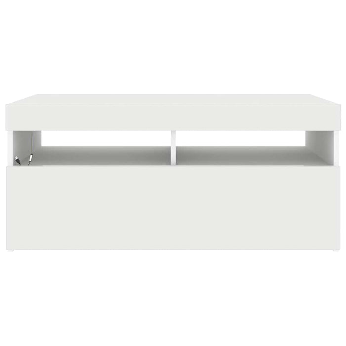 Mobile Porta TV con Luci LED Bianco 90x35x40 cm 804382