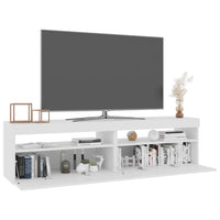 Mobili Porta TV con Luci LED 2 pz Bianco 75x35x40 cm 804392