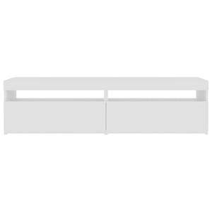 Mobili Porta TV con Luci LED 2 pz Bianco 75x35x40 cm 804392