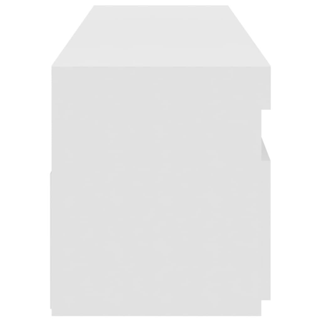 Mobili Porta TV con Luci LED 2 pz Bianco 75x35x40 cm 804392