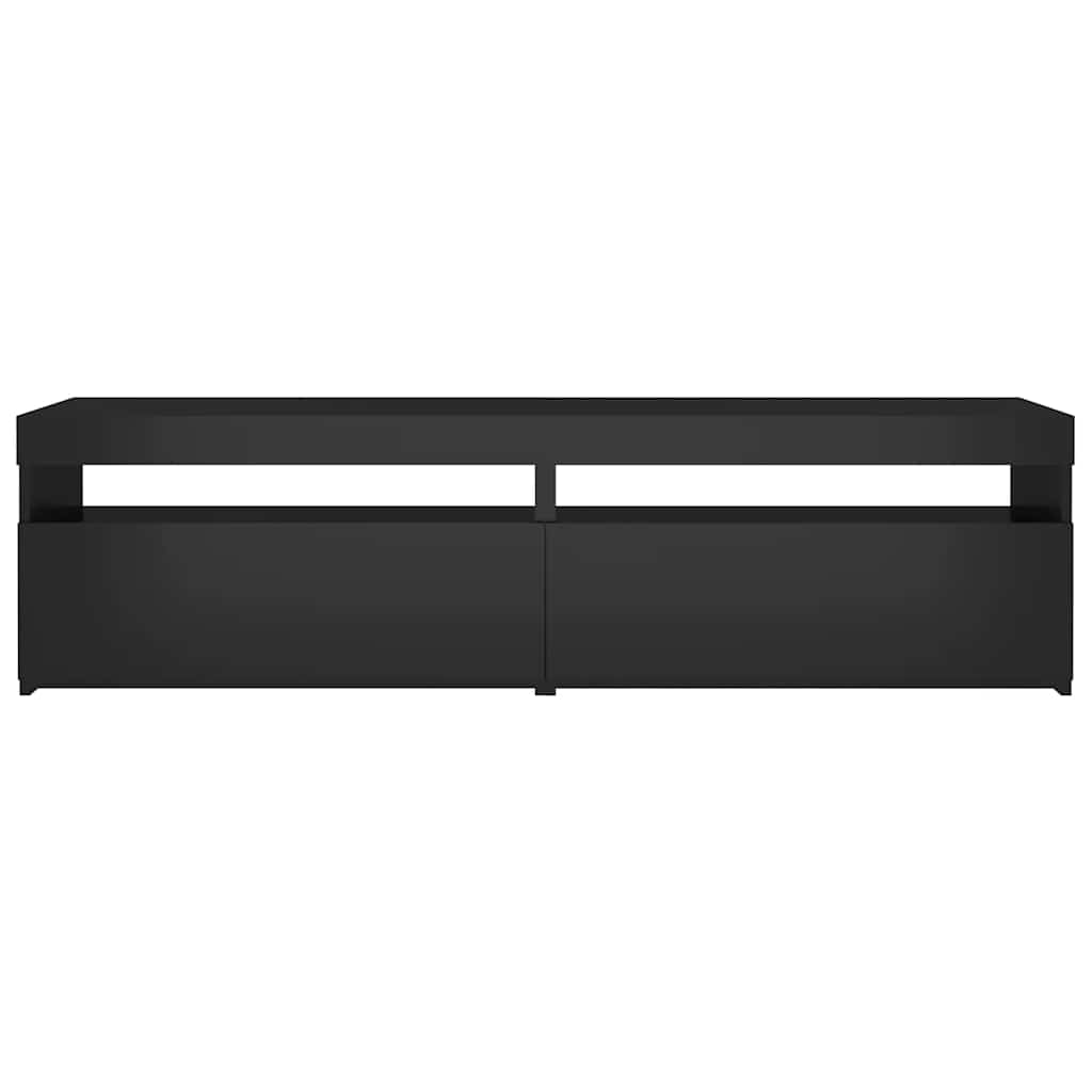 Mobili Porta TV con Luci LED 2 pz Nero 75x35x40 cm
