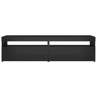 Mobili Porta TV con Luci LED 2 pz Nero 75x35x40 cm 804394