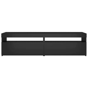 Mobili Porta TV con Luci LED 2 pz Nero 75x35x40 cm 804394