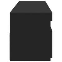 Mobili Porta TV con Luci LED 2 pz Nero 75x35x40 cm 804394