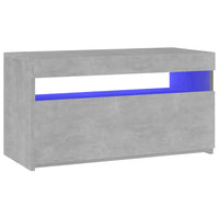 Mobile Porta TV con Luci LED Grigio Cemento 75x35x40 cm 804399