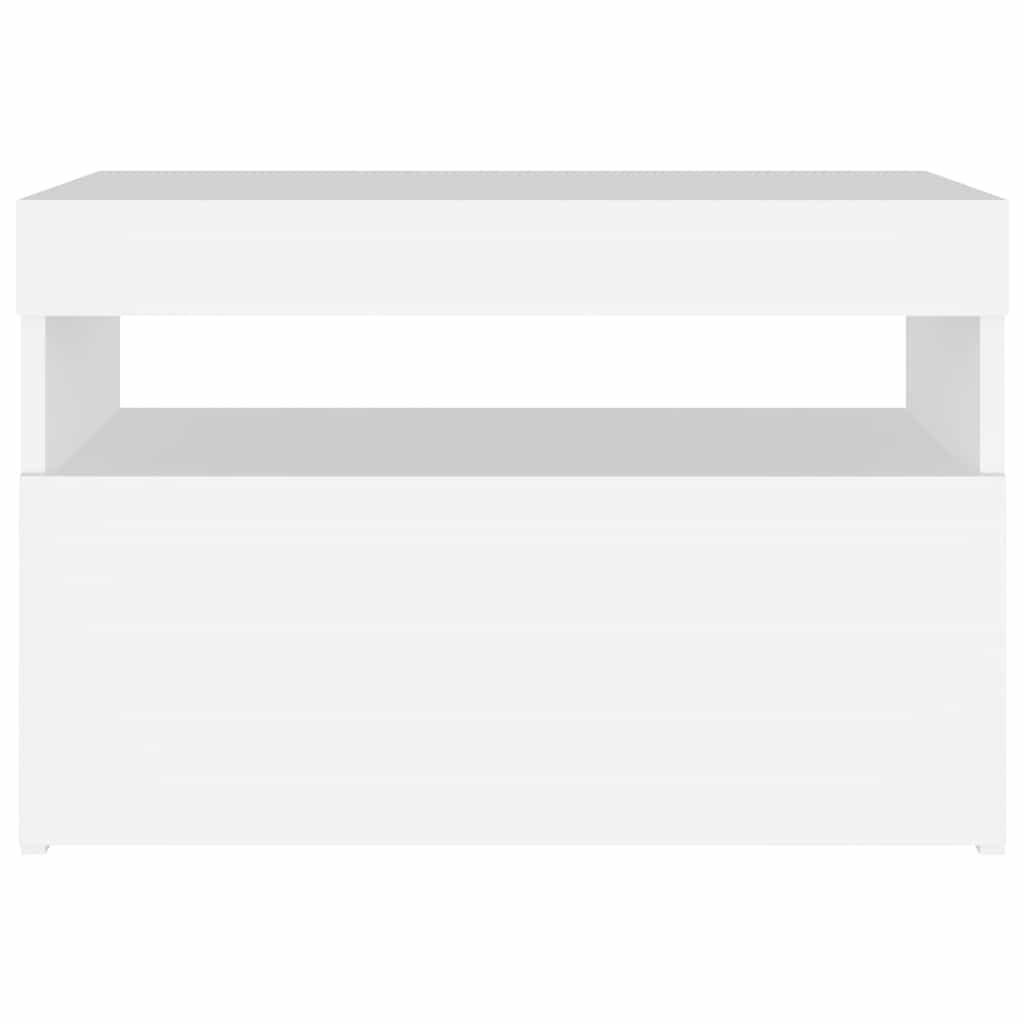 Mobile Porta TV con Luci LED Bianco 60x35x40 cm
