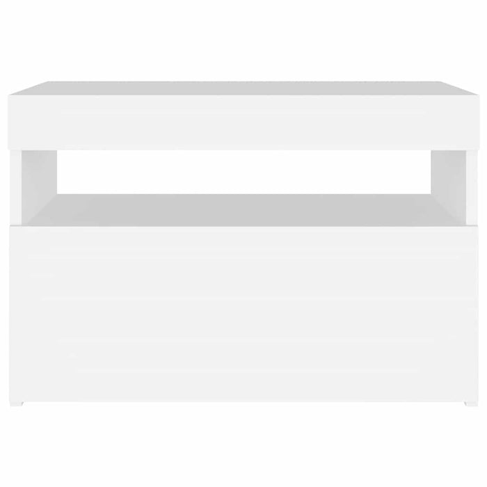 Mobile Porta TV con Luci LED Bianco 60x35x40 cm